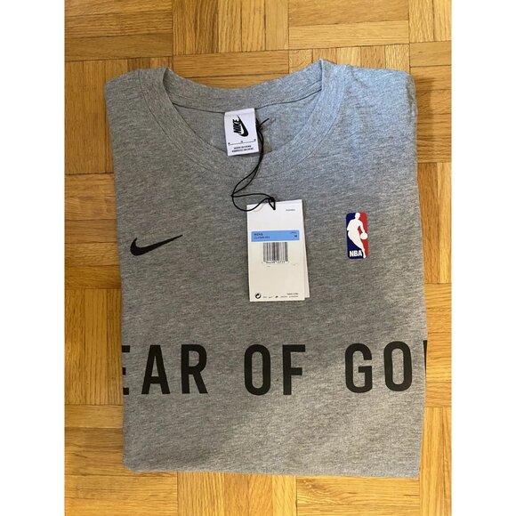 NWT Fear of God x Nike Warm Up T-shirt Dark Grey Heather, Size: M - Picture 2 of 9